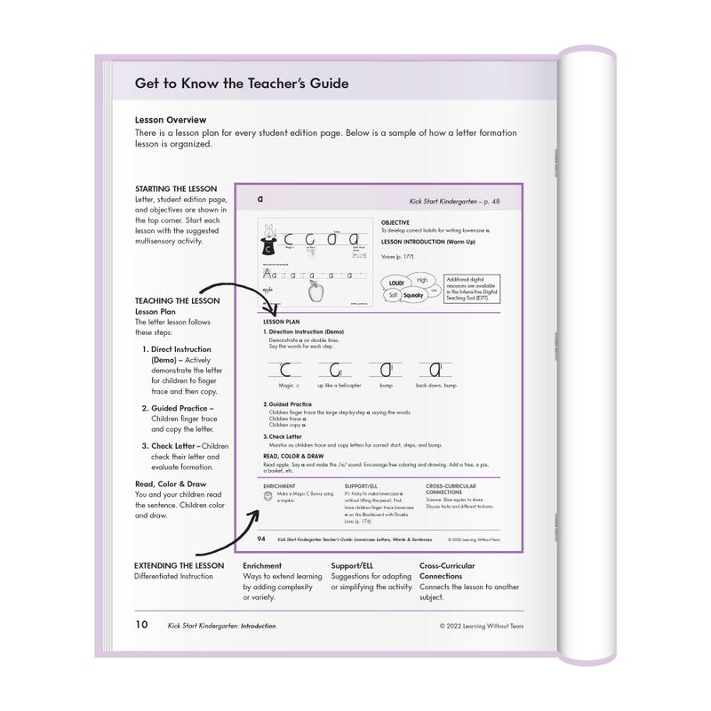 Learning Without Tears Kick Start Kindergarten Teacher's Guide, Preschool, Handwriting Practice, Writing Book, School & Home, Lanugage Arts, Tutoring, Sensory - Image 3